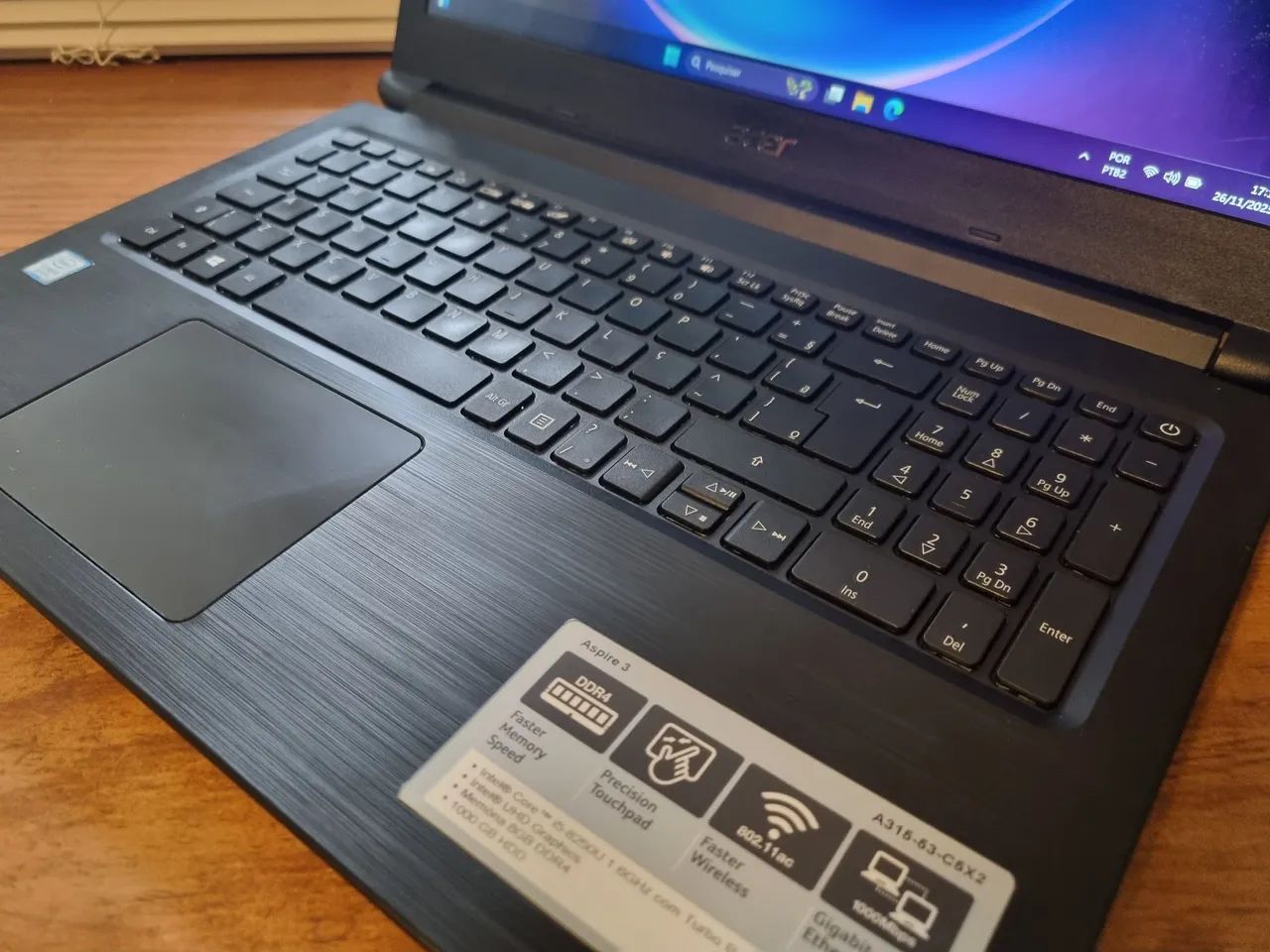 Notebook Acer Core i5 8ª 8GB 512GB nvme - Bateria Ok