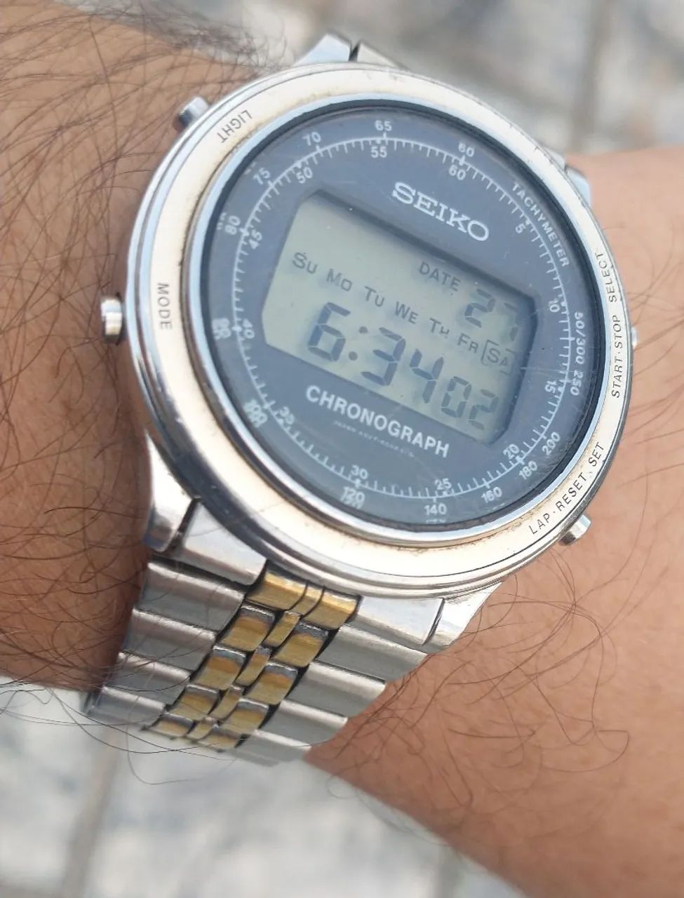 Relógio antigo Seiko Cronógrafo Digital japan anos 80 muito raro exemplar de coleção  - Foto 3