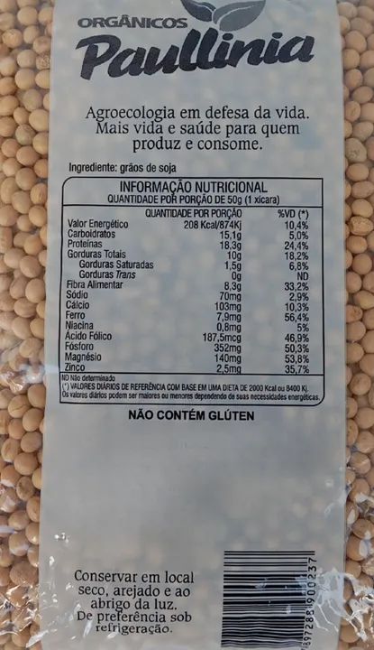 Soja em Grão Orgânico Paullinia 1kg - Foto 3