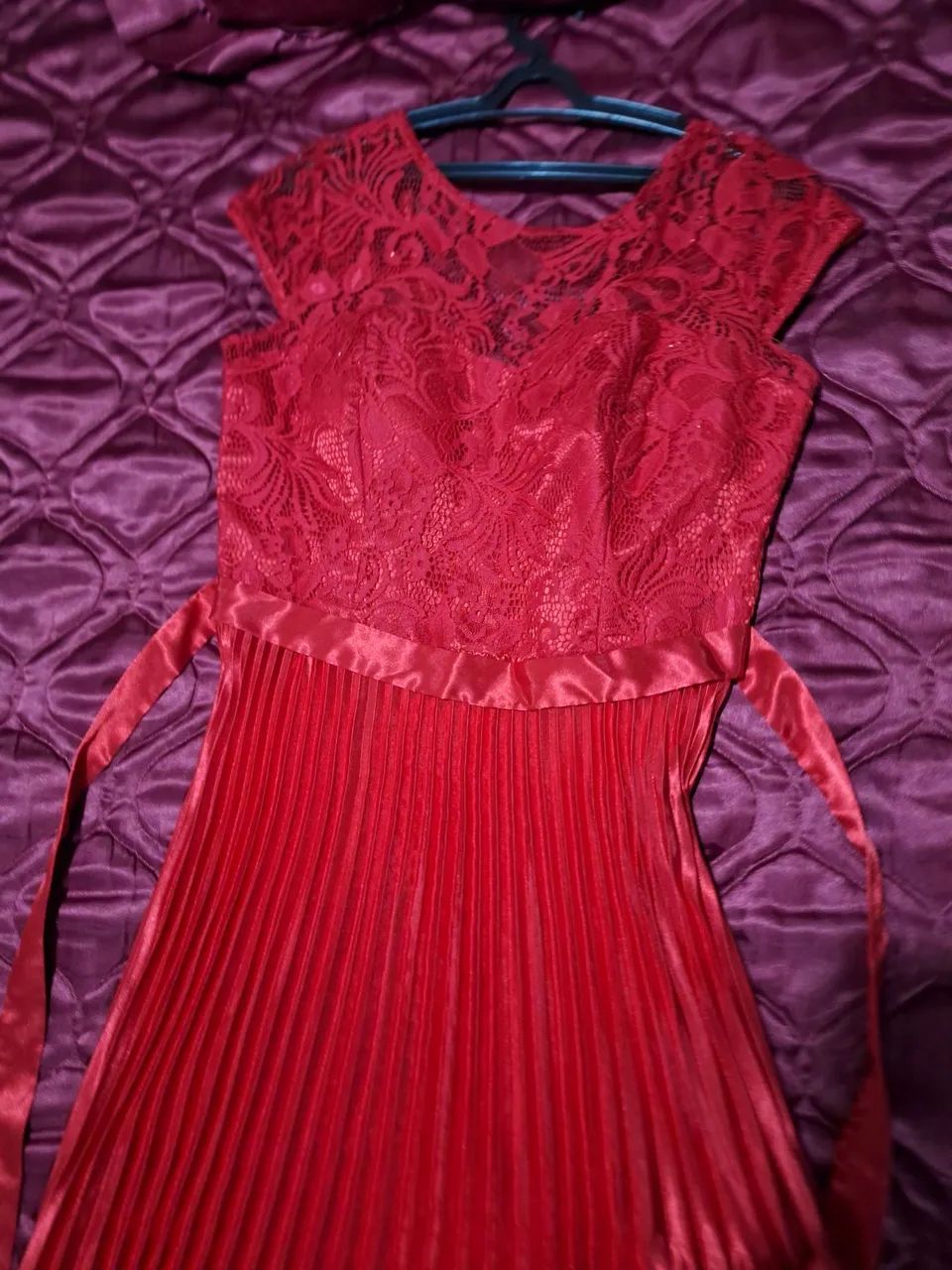 vestido de festa plissado tam. M