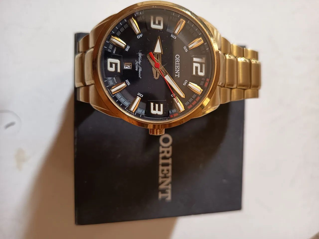 Relógio Orient Masculino Dourado - Foto 3