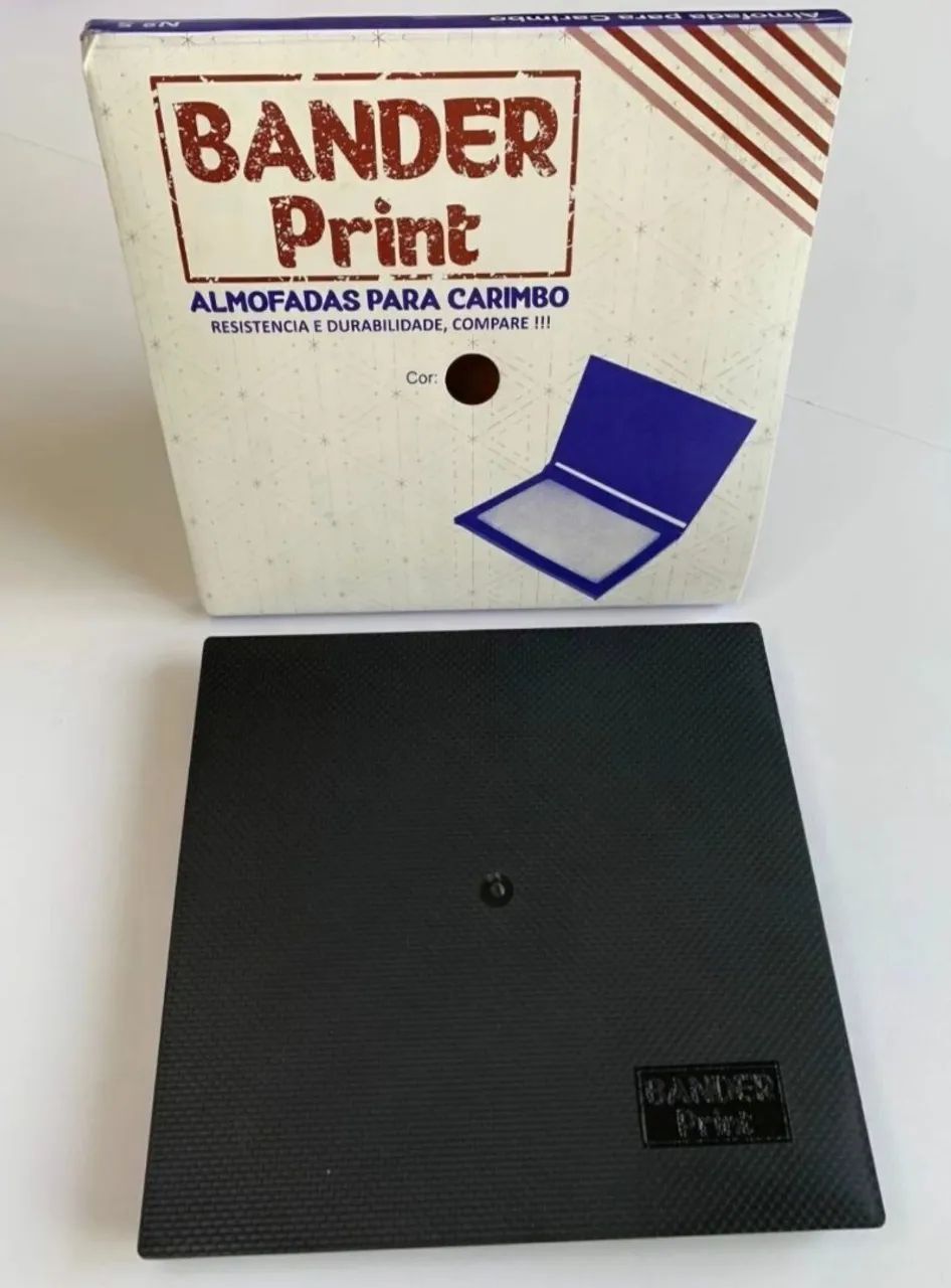 Almofada para Carimbo - Carimbeira N°5 Master com Tinta Preta - Foto 2