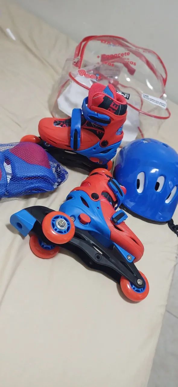 Patins Inline Infantil - Tamanho Ajustável