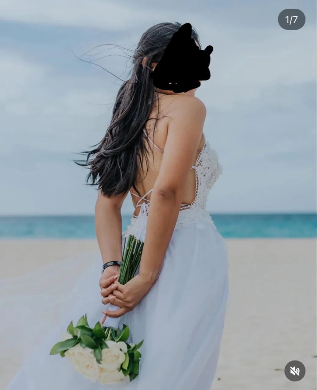 Vestido de noiva branco e véu - renda e tule - Foto 2
