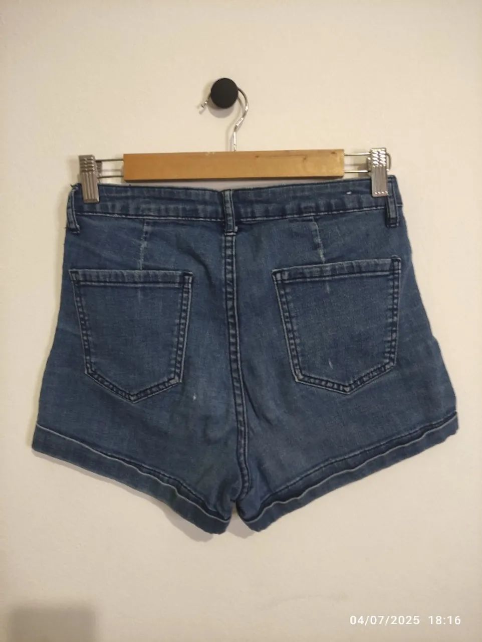 Short Jeans Azul Escuro - Foto 2