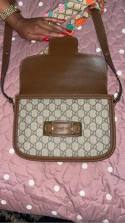 Bolsa Gucci GG Marmont Bege - Foto 5