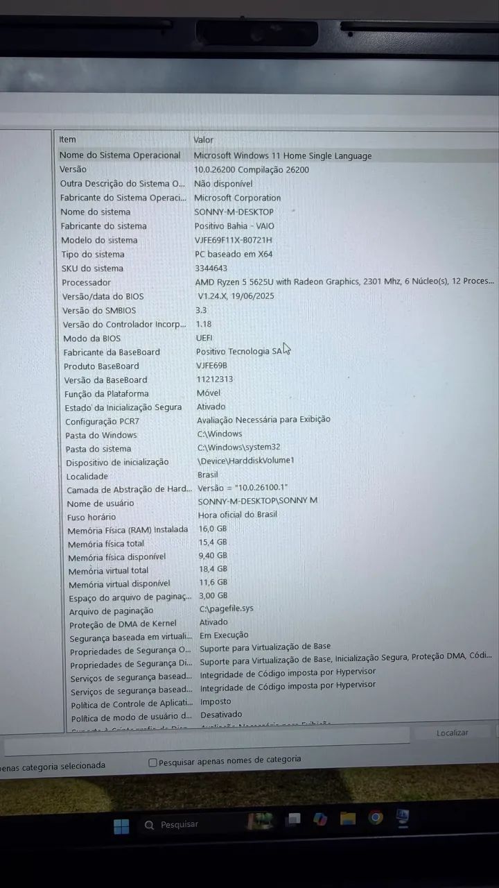 SONY VAIO FE16 AMD RYZEN 556525u 16GB RAM - Foto 5