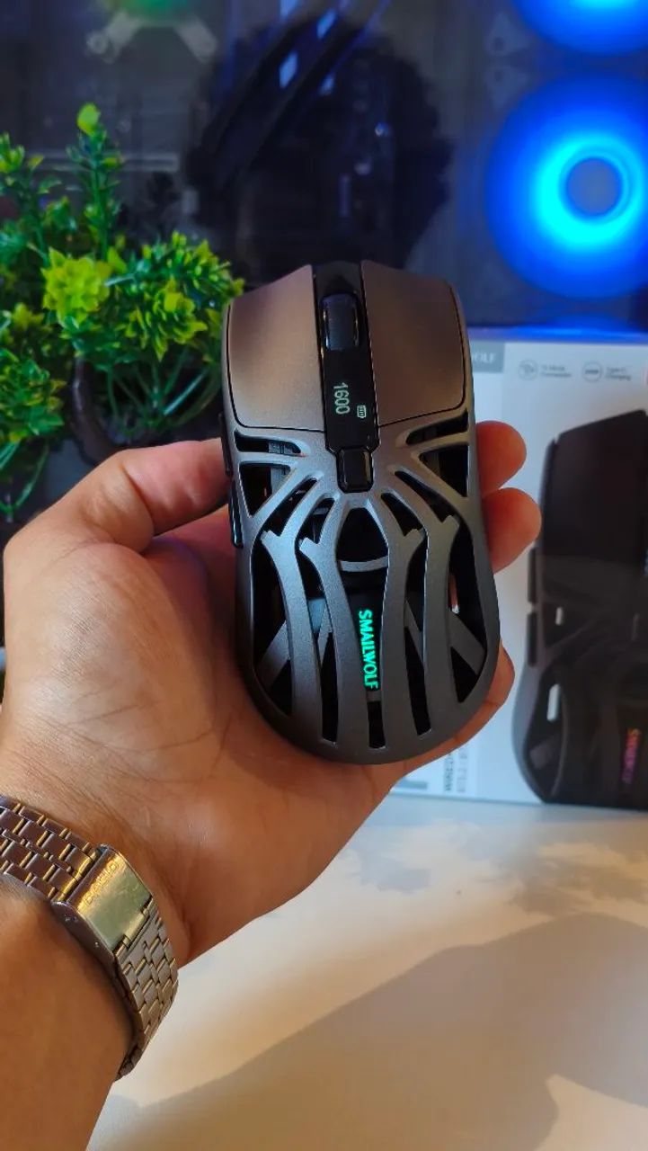 Mouse Gamer SmailWolf RS8 - Prata