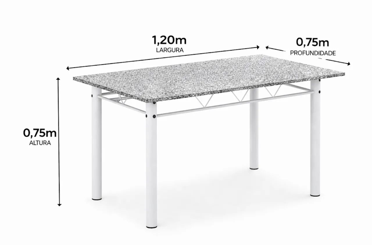 Mesa de Apoio Retangular em Aço - Foto 4