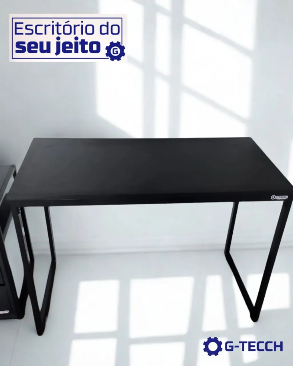Mesa para Computador 1m NOVA Birô Multiuso Reforçado Industrial Notebook de Escritório - Foto 2