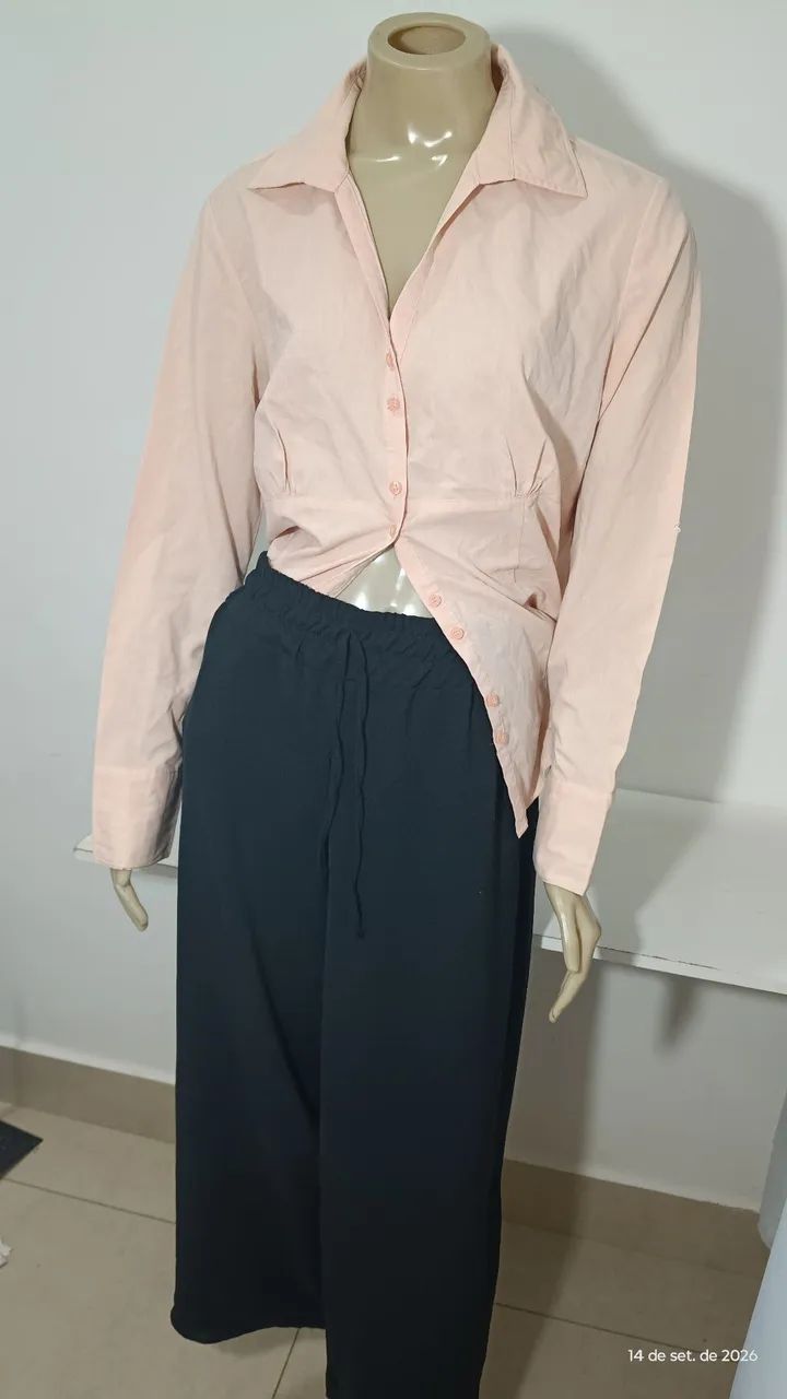 Calça pantalona fluida longa - Foto 2