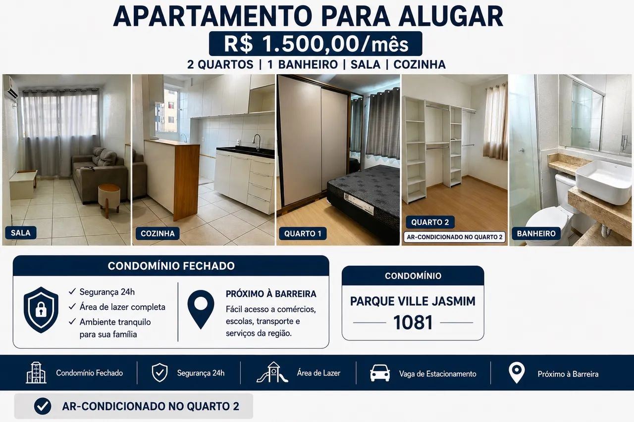 Alugo apartamento semi mobiliado 