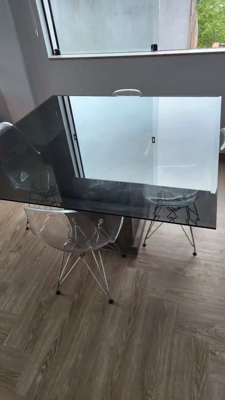 Mesa de vidro 8 lugares - Foto 4