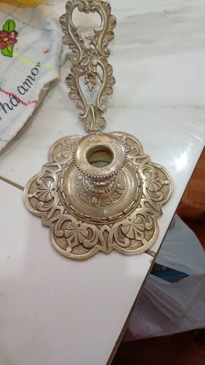 Castiçal em prata