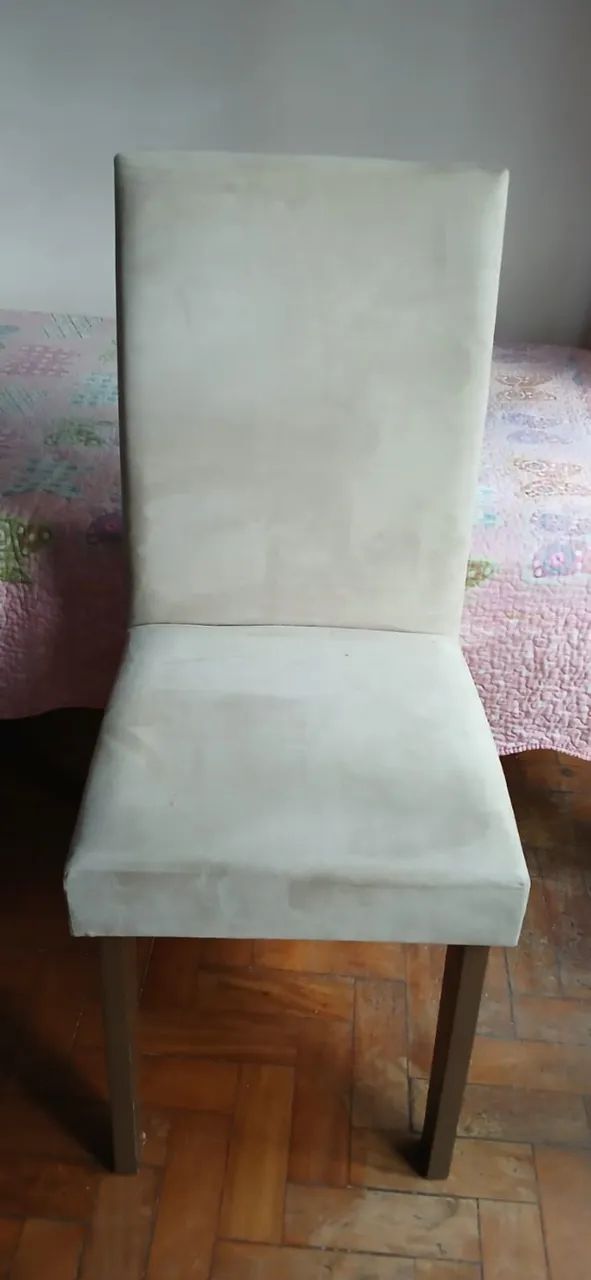 Conjunto 4 cadeiras veludo ótimo estado