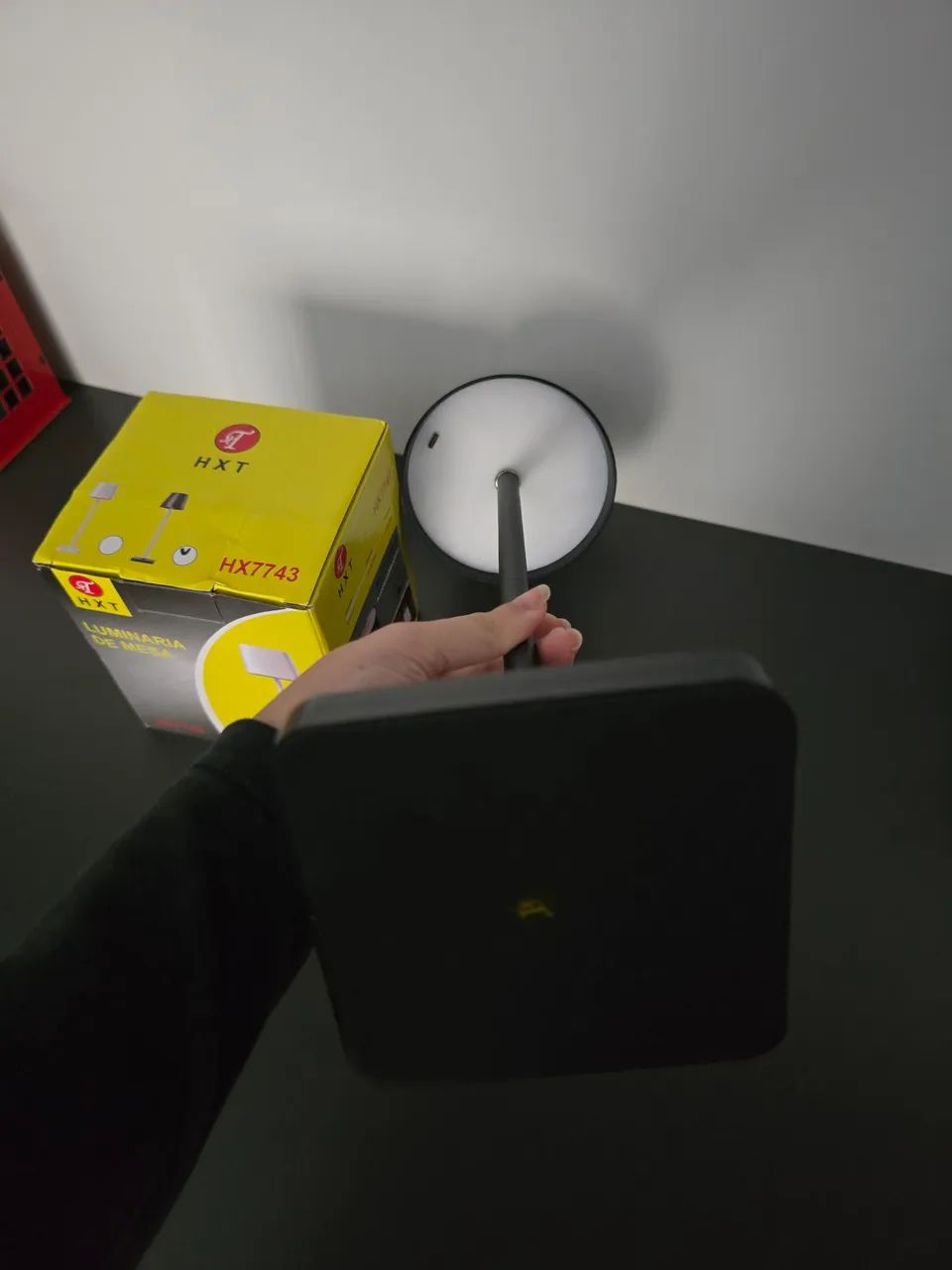 Luminária led touch preta - Foto 3