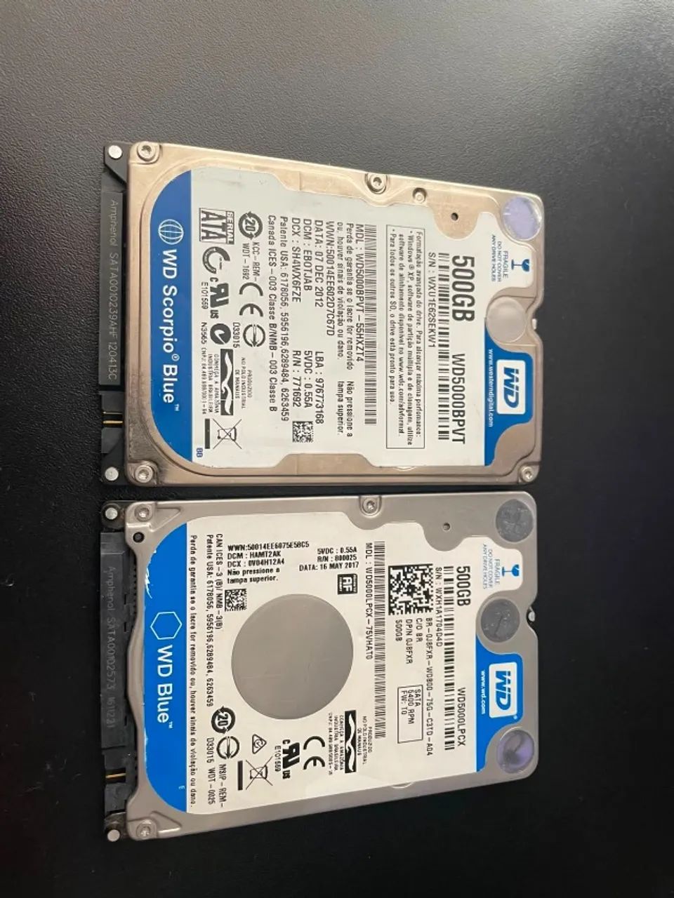 2 HDs 500GB