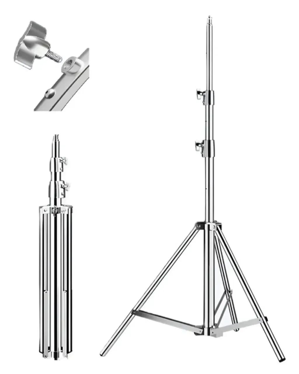 TRIPÉ DE ILUMINAÇÃO GREIKA 2MTS- AÇO PROFISSIONAL