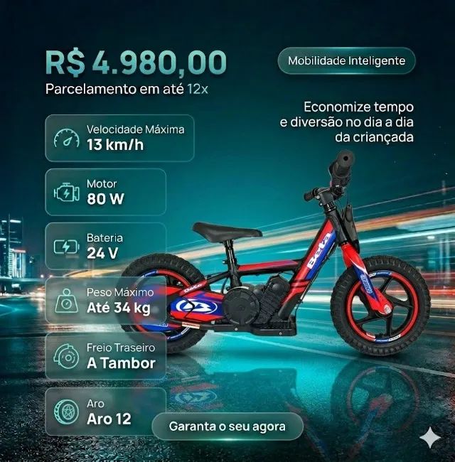 ? Mini Moto Elétrica Infantil 24V - Diversão com Segurança!