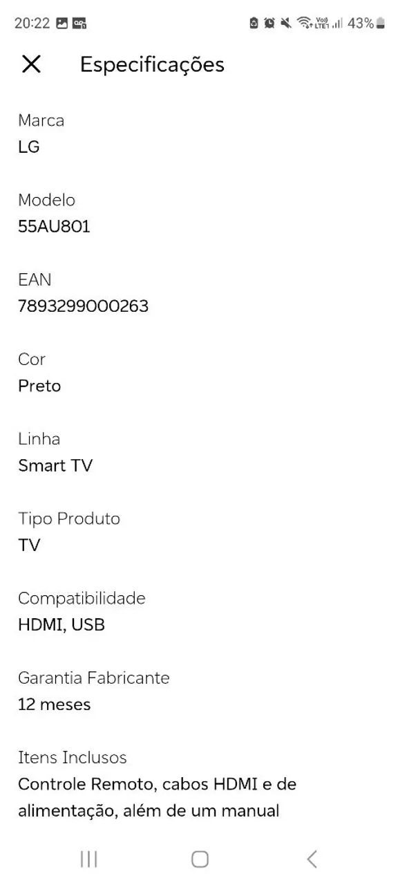 Smart tv LG 55 nova - Foto 4