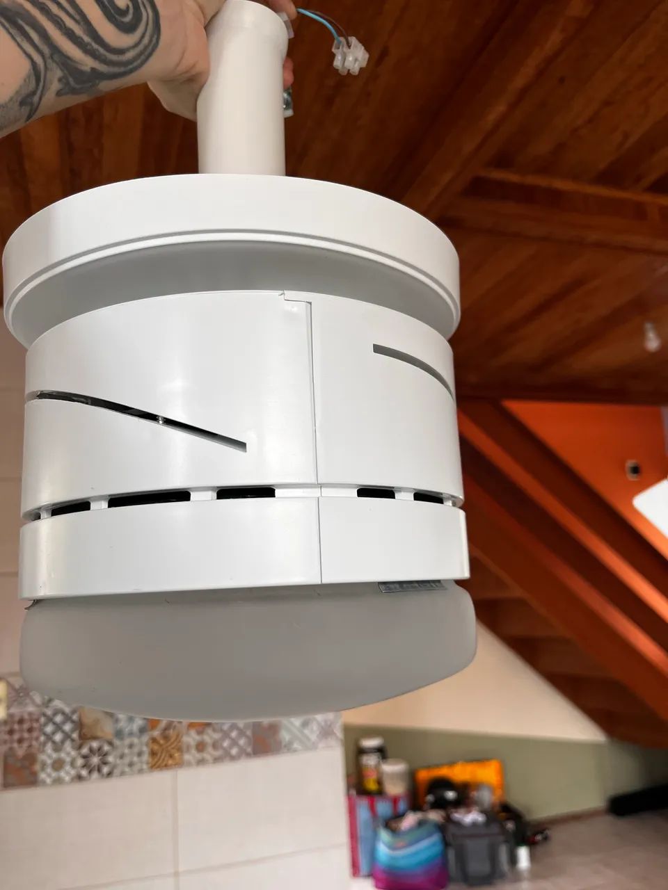 Ventilador de teto, 3 hélices, com controle remoto - Foto 3