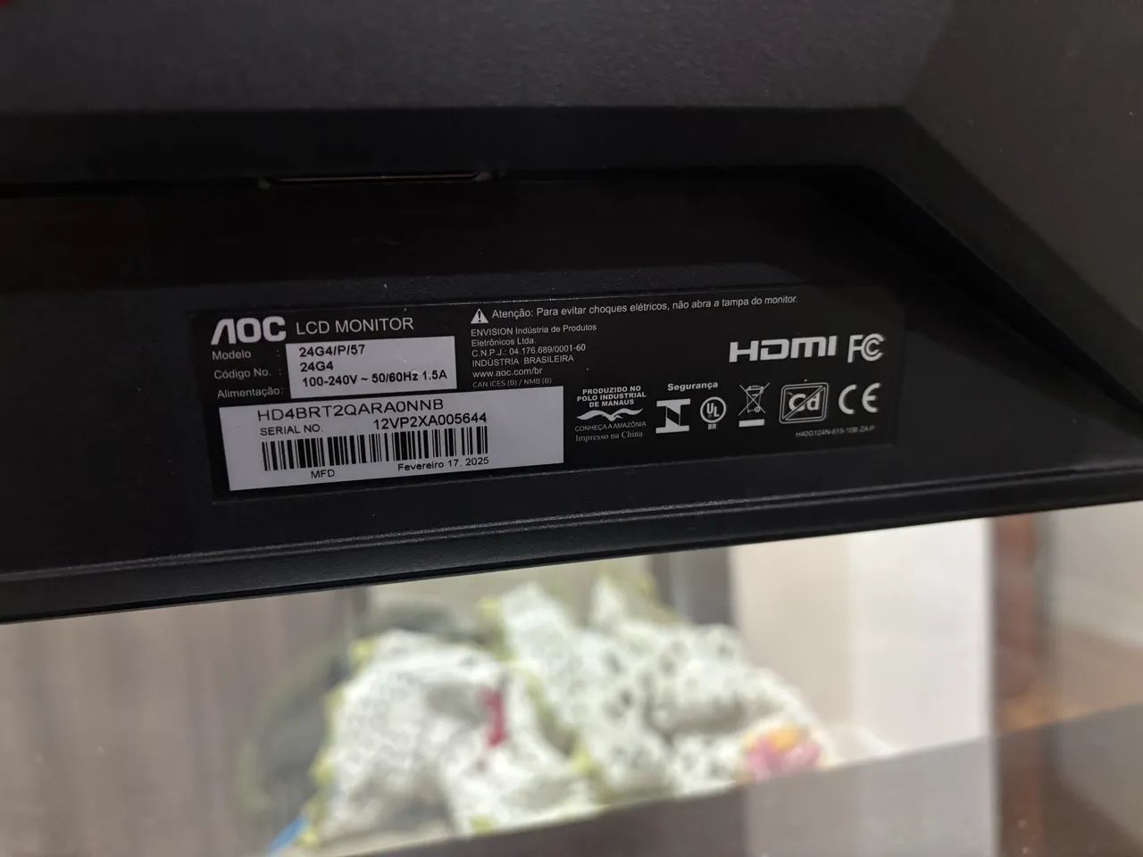 Monitor Gamer AOC HERO 24" 180Hz 0.5ms IPS - Modelo 24G4/P/57 - Foto 4