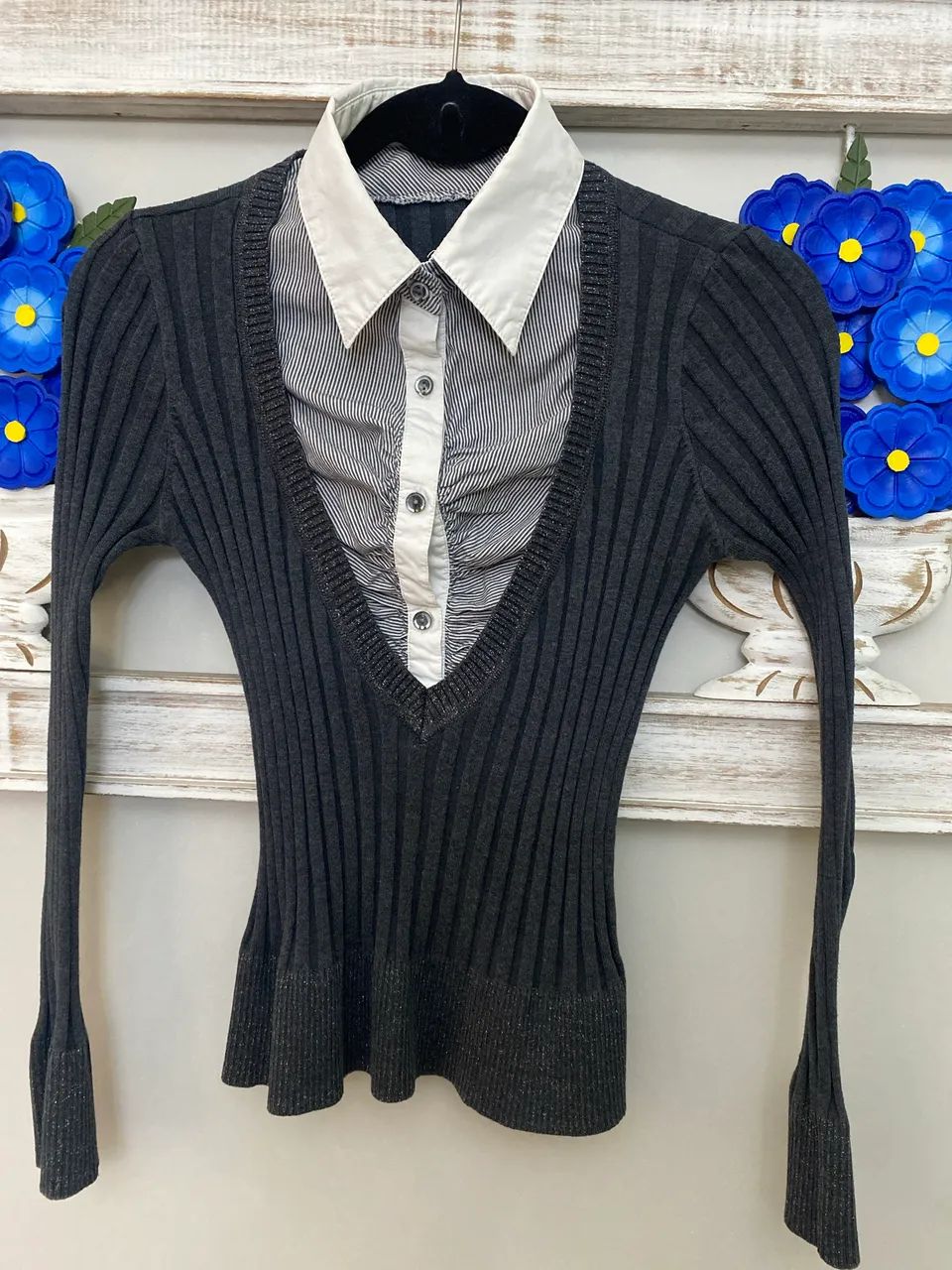 Camisa suéter tricô miroa P