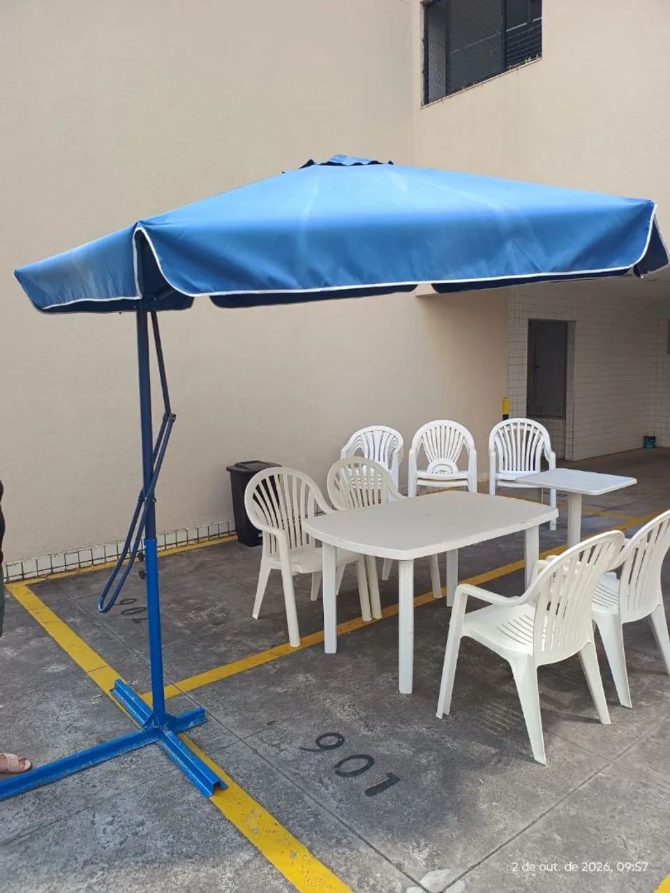 Kit ombrelone mesa e cadeiras