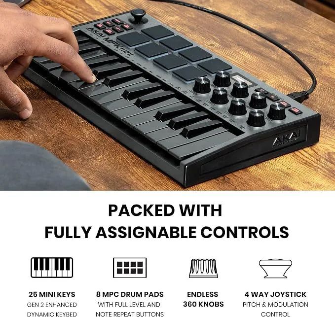Teclado Controlador MIDI Akai MPK Mini MK3 (Novo/Lacrado/Garantia