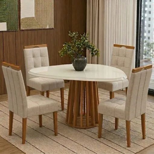 Mesa Lavanda com 4 Cadeiras Sophia - Entrega Rápida  - Foto 2