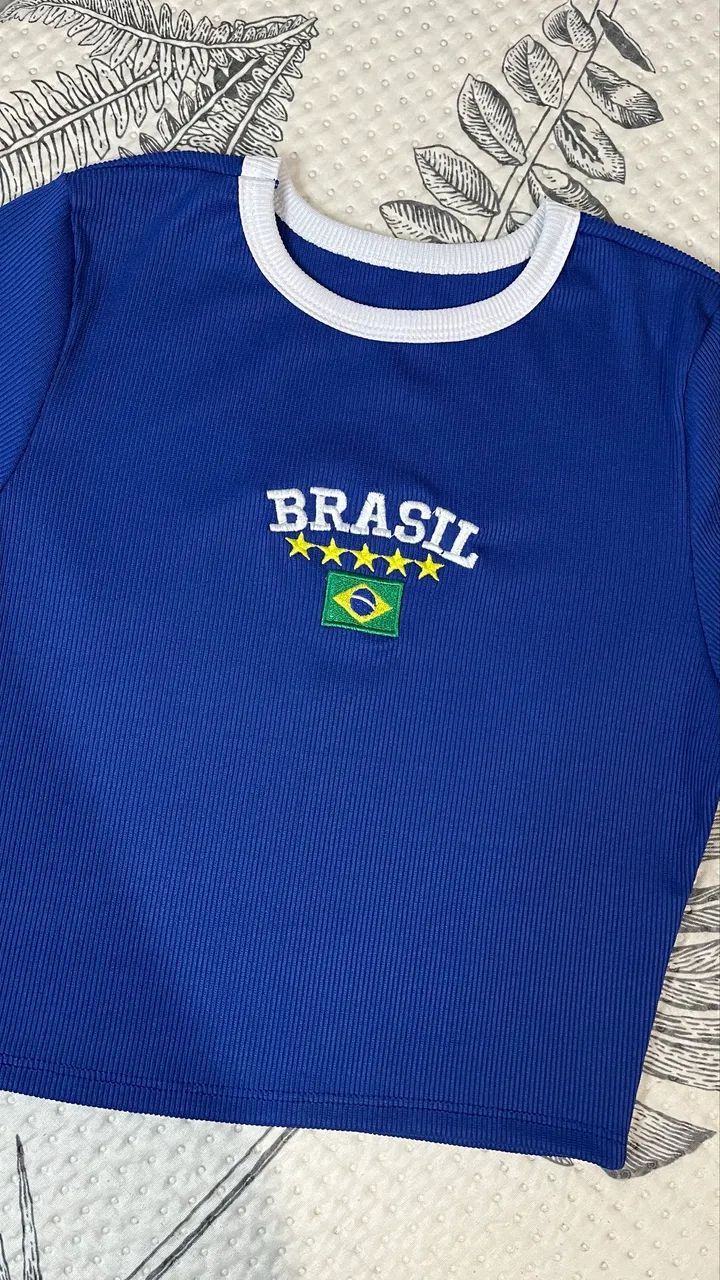 Cropped Brasil azul  - Foto 3