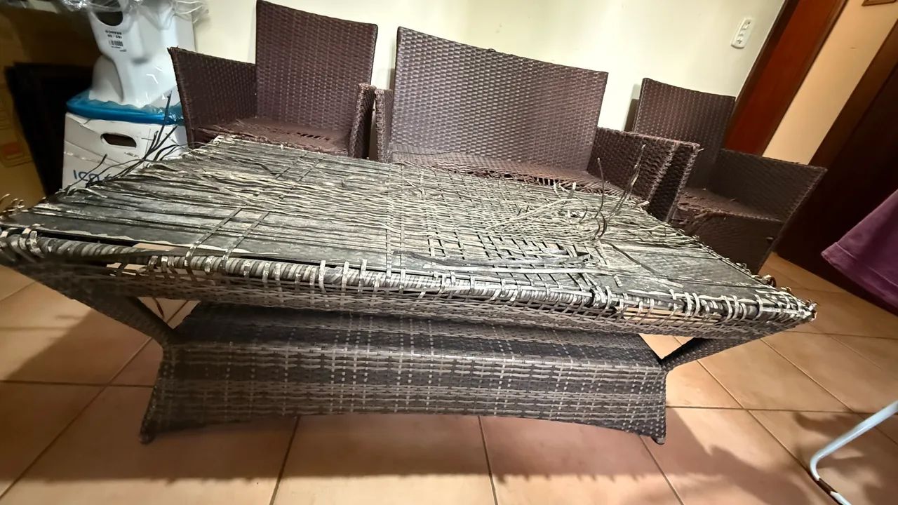 Conjunto namoradeira junco área externa  - Foto 4