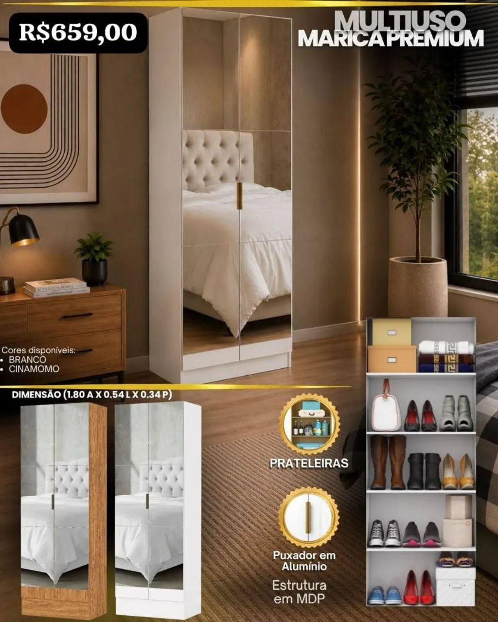 Sapateira Premium - Móveis Para Organização - Cidade Vera Cruz