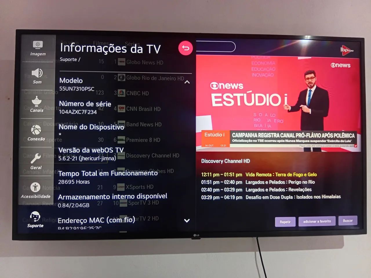 Tv LG 55 polegadas smart