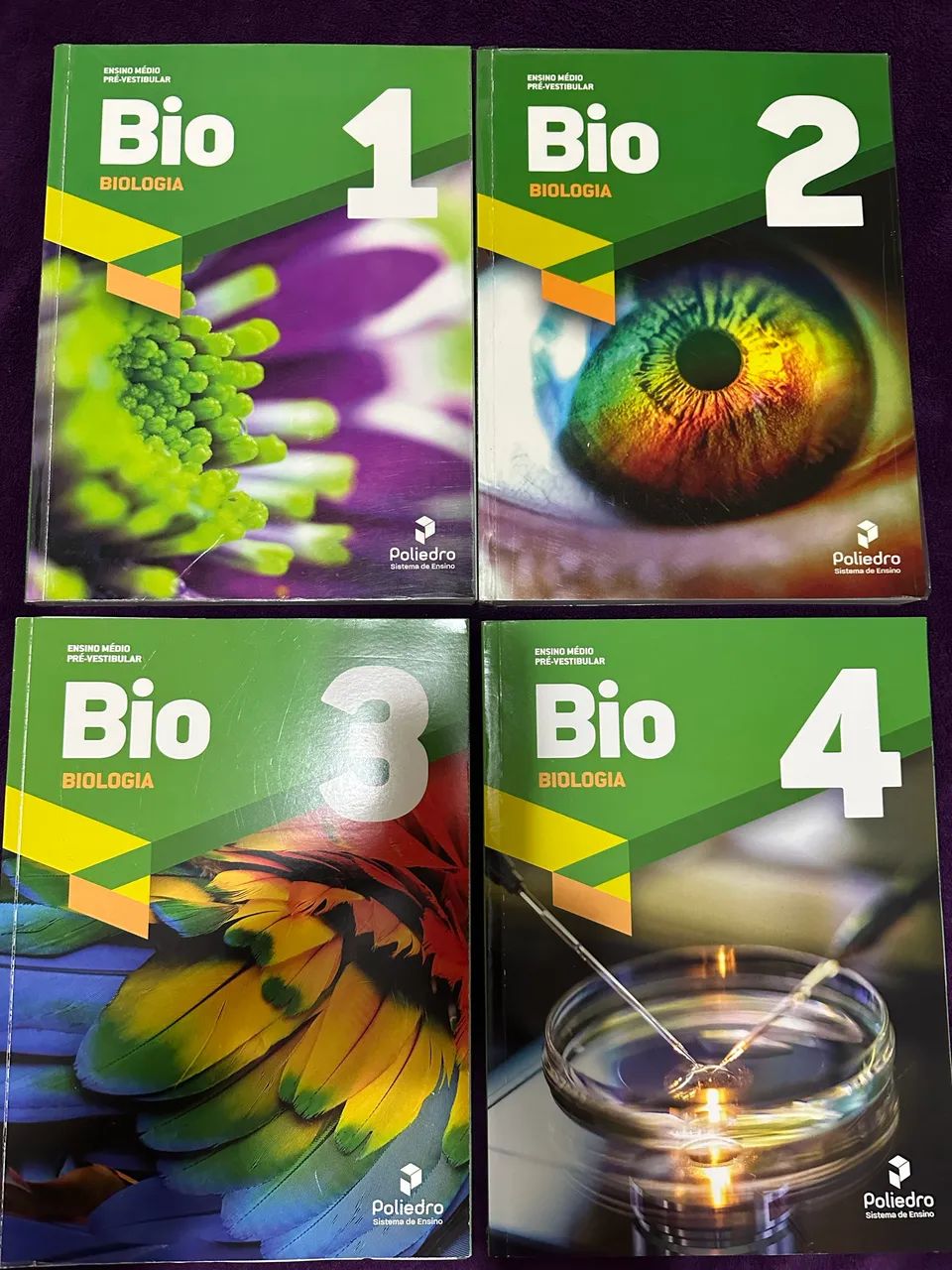 Livros de biologia poliedro pré vestibular médio Enem medicina