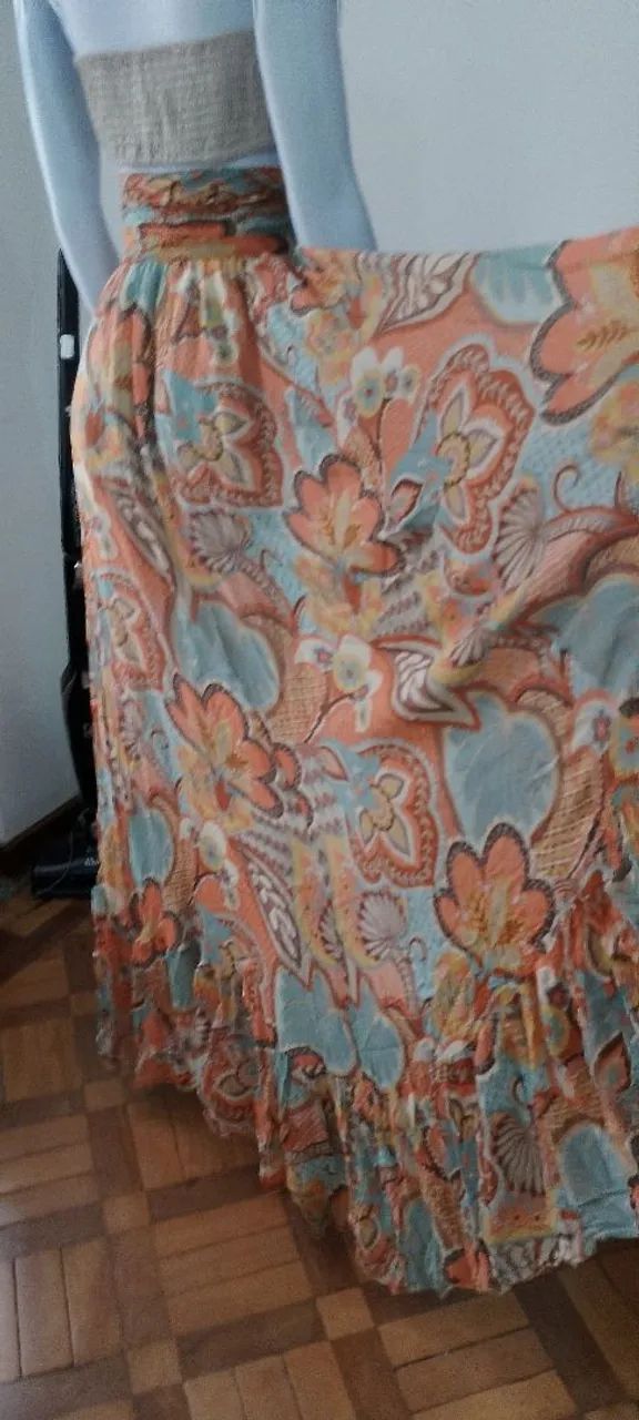 Linda saia longa com muito  tecido organza, - Foto 5
