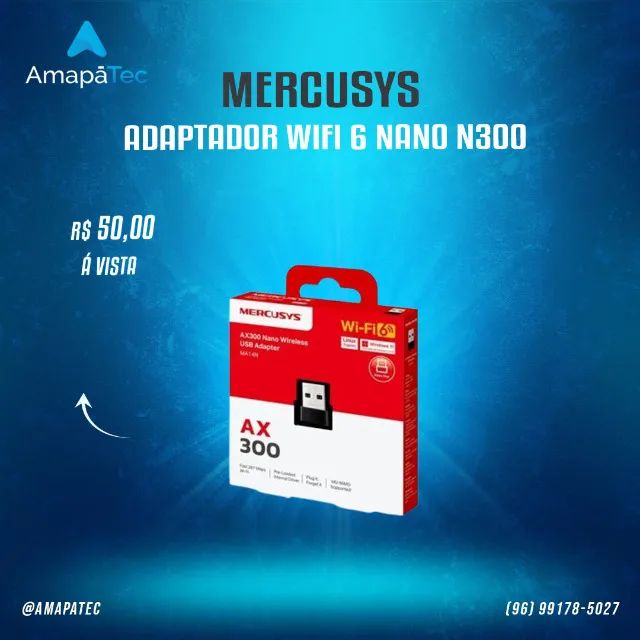 Adaptador WIFI 6  Mercusys N300 Nano Usb