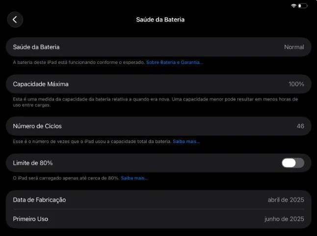 iPad Pro M4 na garantia até junho 11 polegadas 256gb bateria 100% - Foto 3