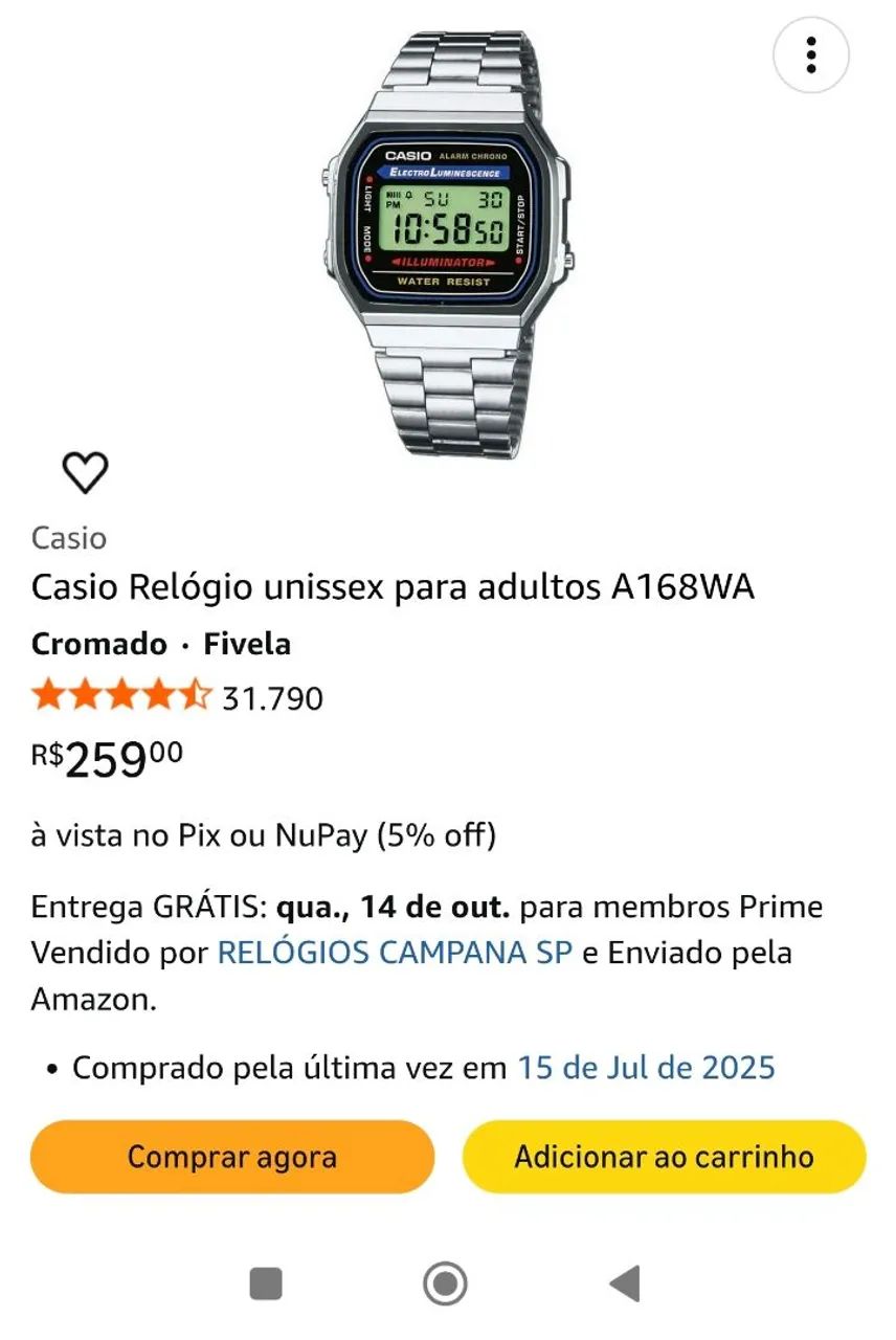 Casio A168WA - Foto 2