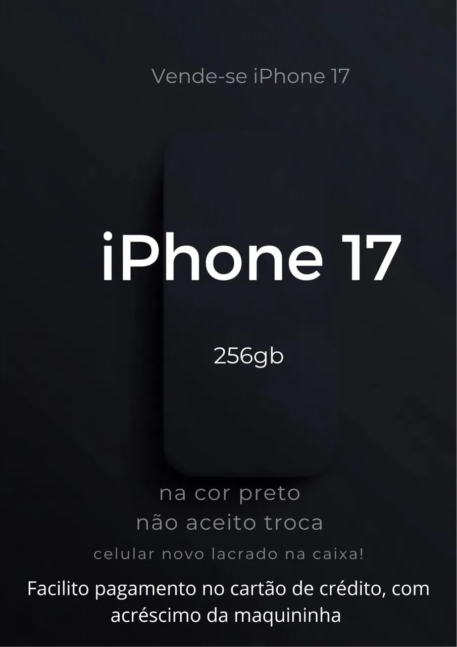 Vendo iPhone 17 novo
