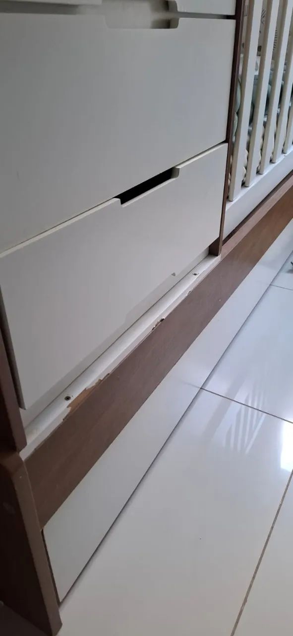 Berço Cama com Cômoda e Cama Auxiliar - Foto 4