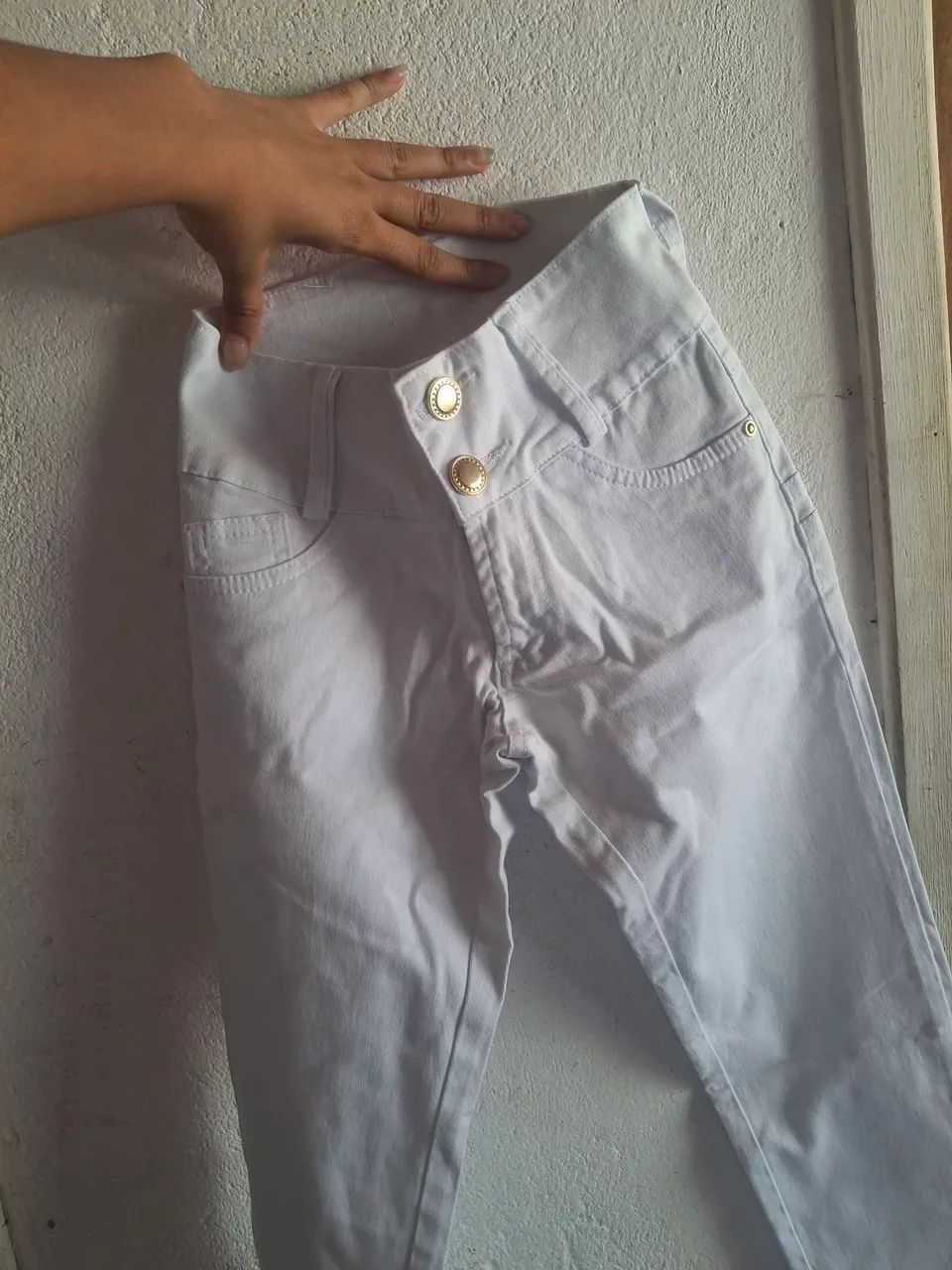 Calças brancas jeans 36