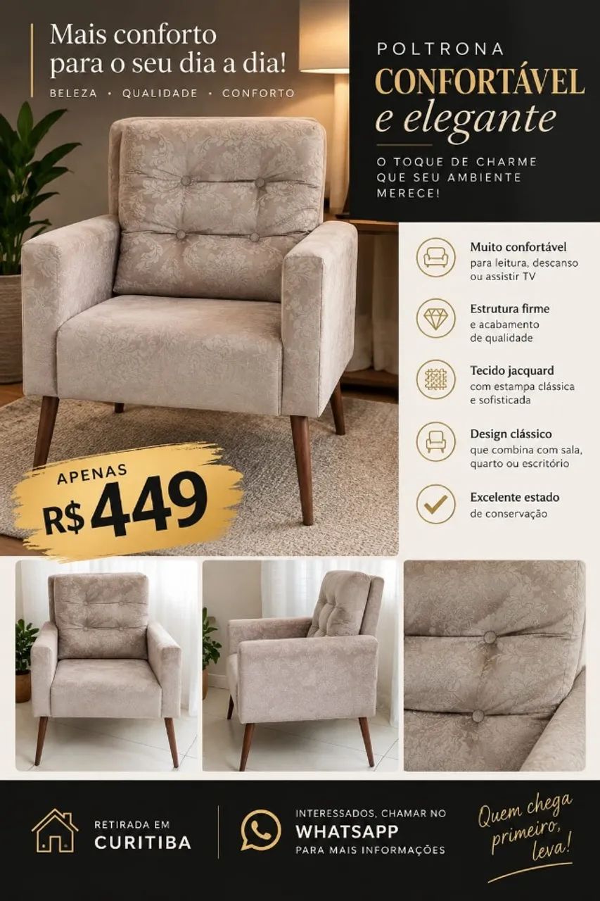 Poltrona confortável  para venda