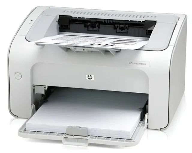 Impressora Laser HP com dois tones, acompanha os cabos