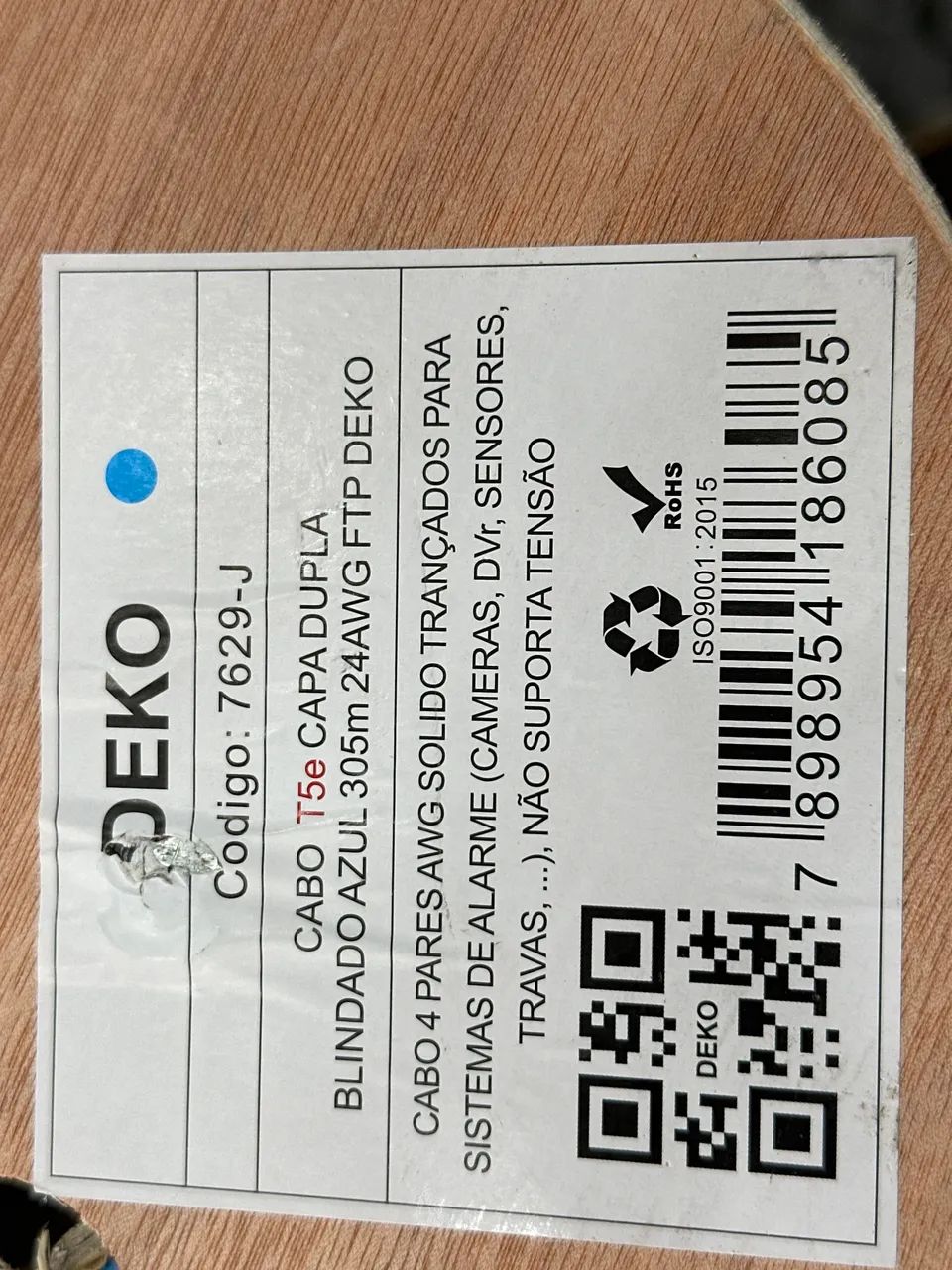 Cabe de Rede Cat5e 24AWG FTP DEKO