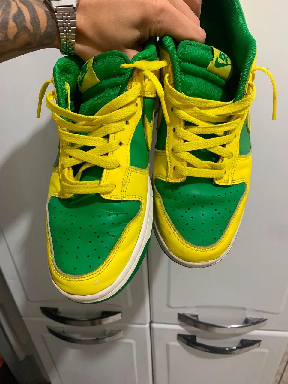 TÊNIS NIKE DUNK ORIGINAL BRASIL AMARELO E VERDE - Foto 3