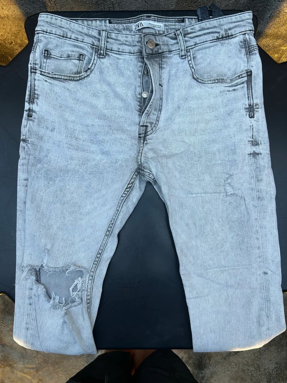 Calça jeans Zara branca skinny  - Foto 4