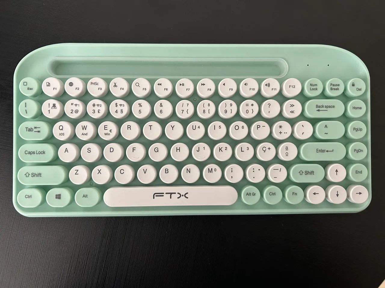 Kit Teclado + Mouse sem fio Bluetooth - Verde - Foto 3