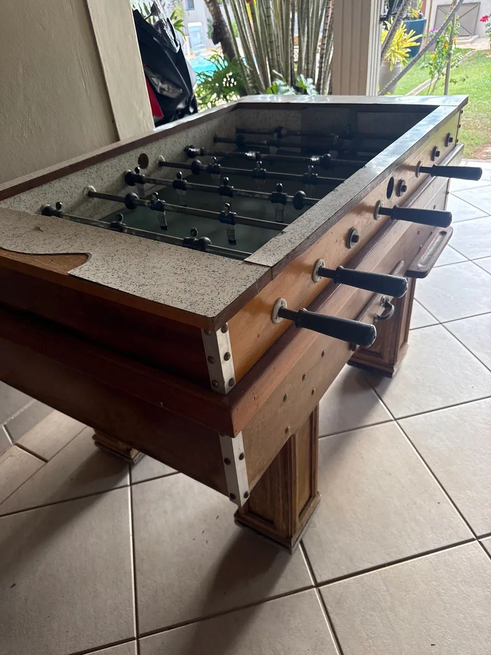 Mesa de totó / pebolim madeira maciça  - Foto 2