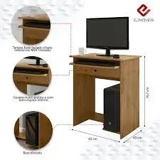 Mesa de Computador Pratica com Gaveta Freijo EJ Moveis - Entrega Rápida!  - Foto 2